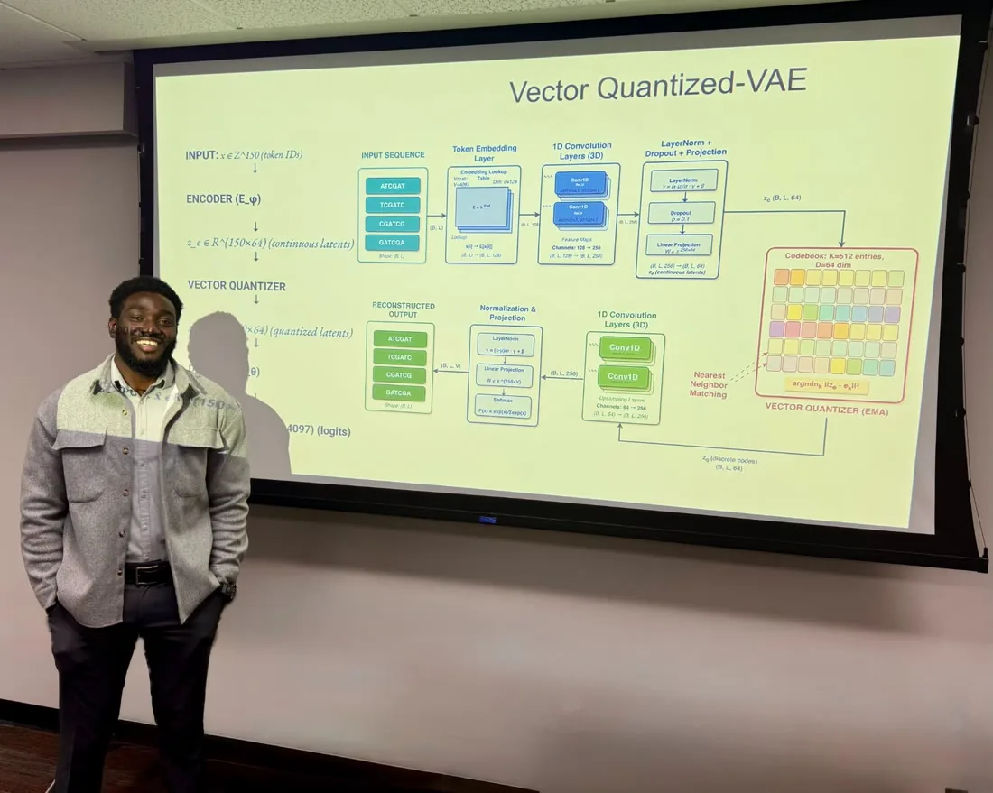 Adele Chinda presenting his research